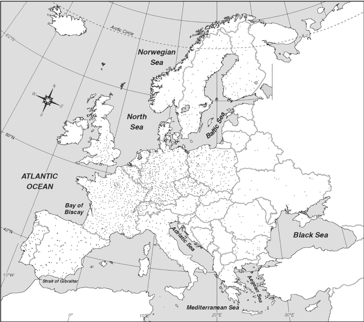 wyzwanie dla służb kontroli ruchu lotniczego. Polska zalicza się do krajów europejskich o największym zagęszczeniu lotnisk. Na jej terenie znajduje się 38 lotnisk (rys.