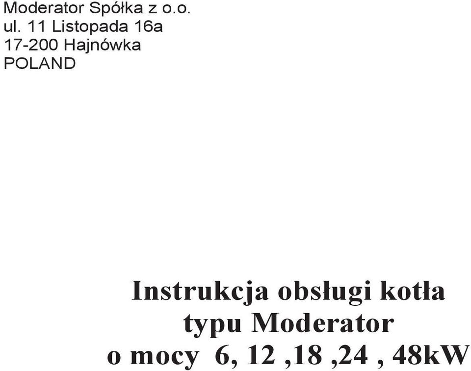 POLAND Instrukcja obs ugi kot a