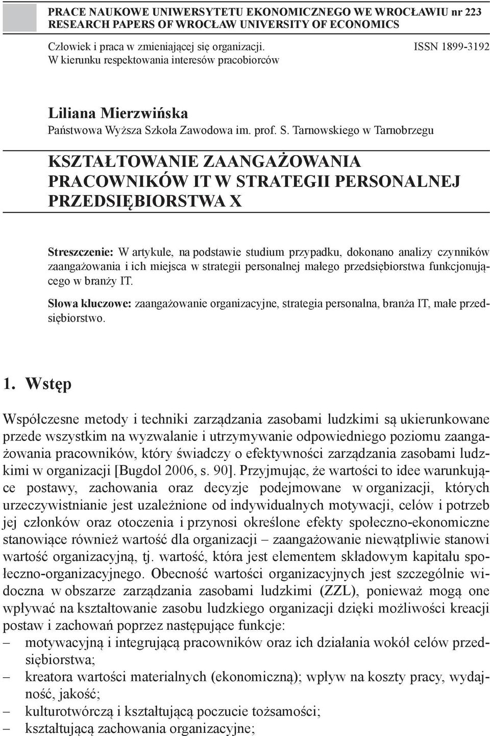 koła Zawodowa im. prof. S.