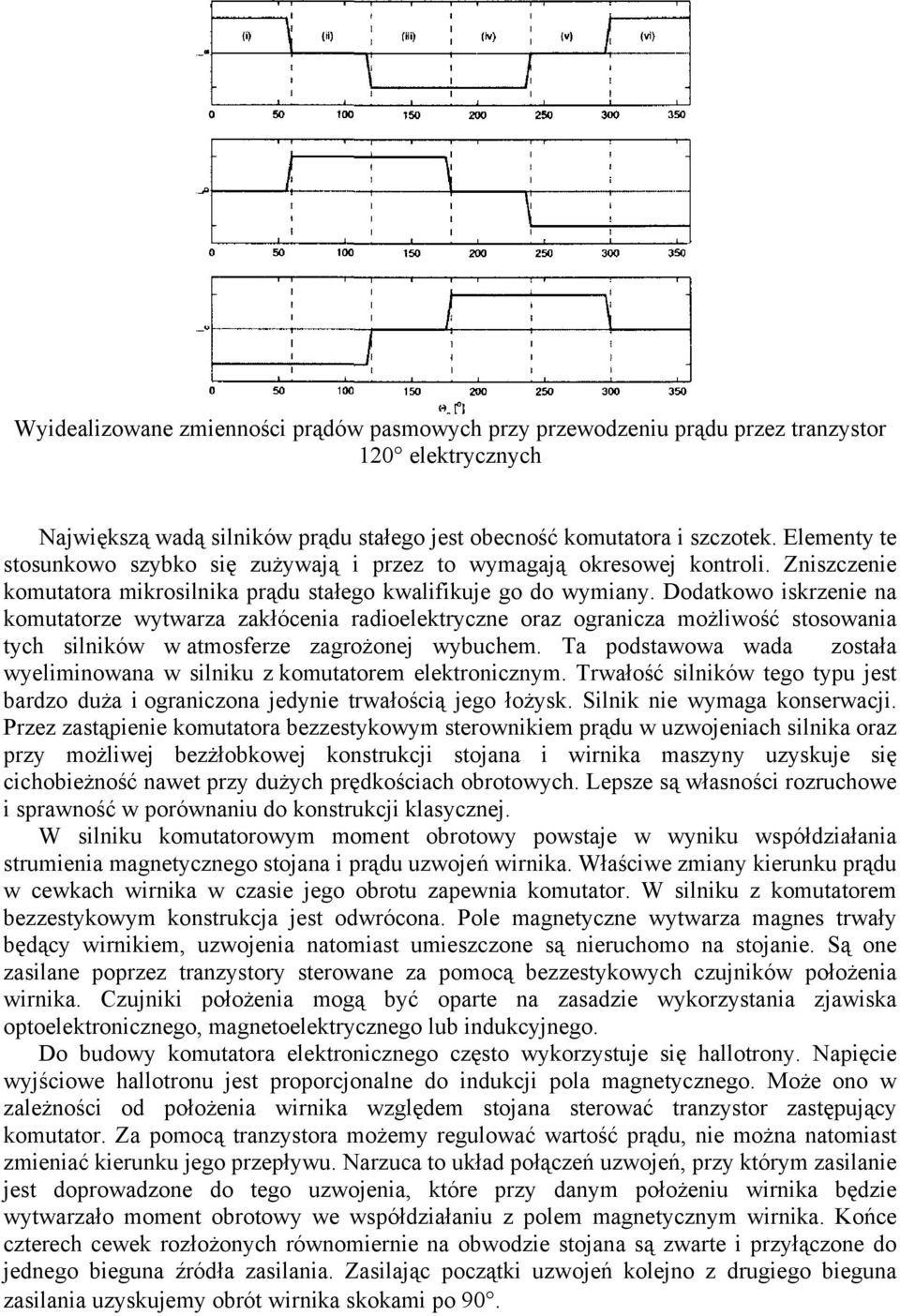 Dodatkowo iskrzenie na komutatorze wytwarza zakłócenia radioelektryczne oraz ogranicza możliwość stosowania tych silników w atmosferze zagrożonej wybuchem.