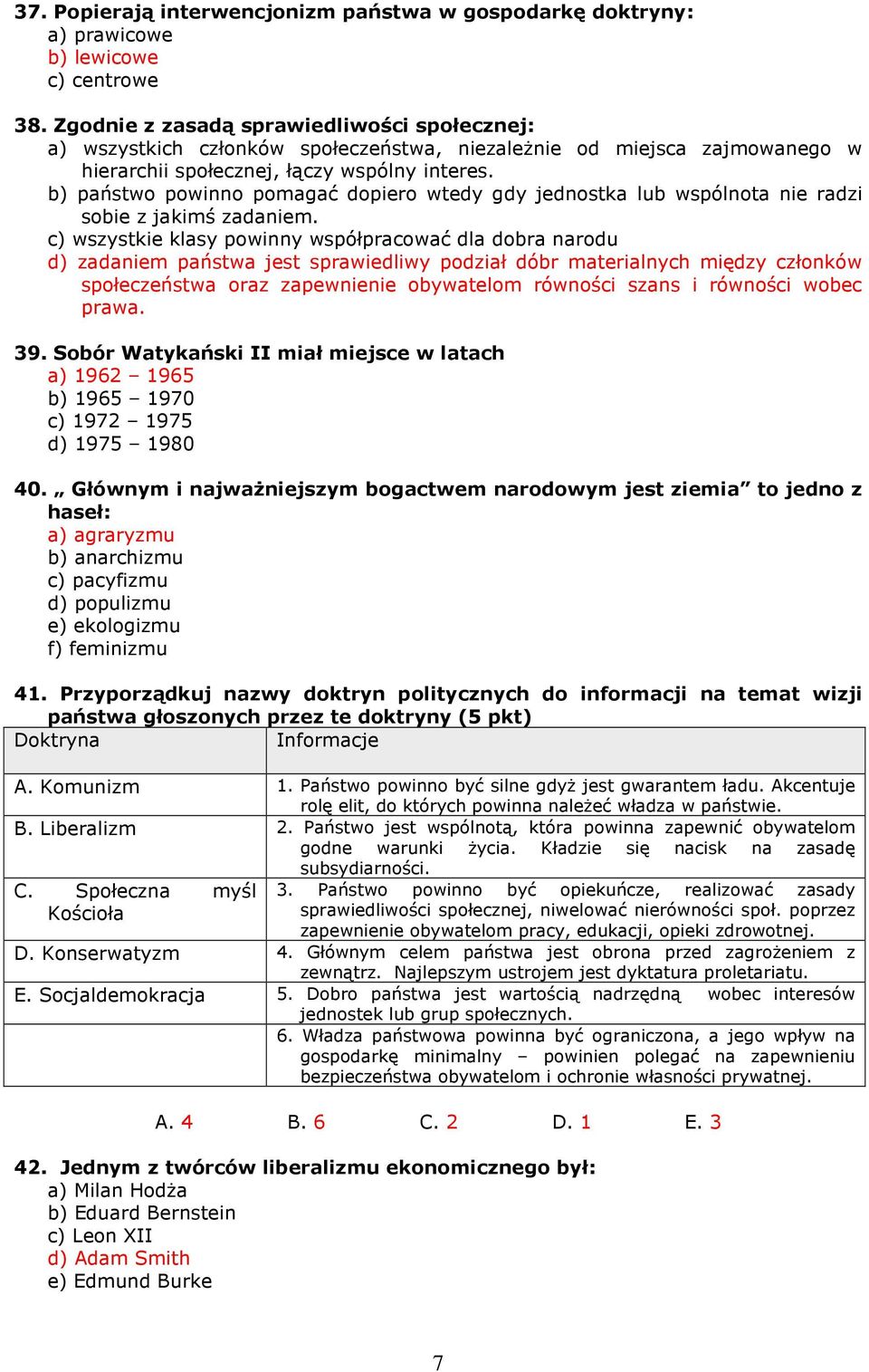 b) państwo powinno pomagać dopiero wtedy gdy jednostka lub wspólnota nie radzi sobie z jakimś zadaniem.