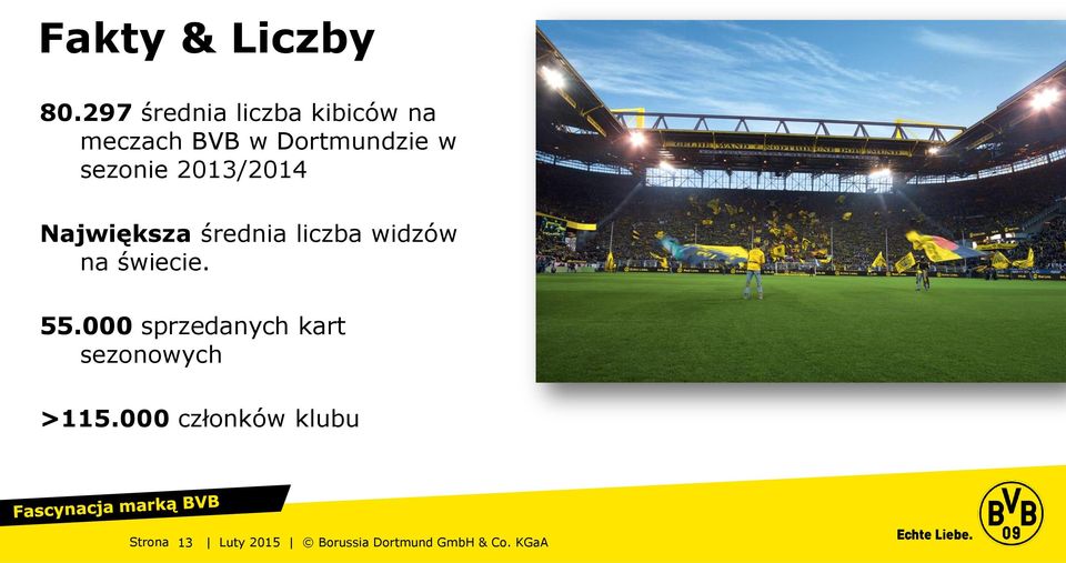 Dortmundzie w sezonie 2013/2014 Największa średnia