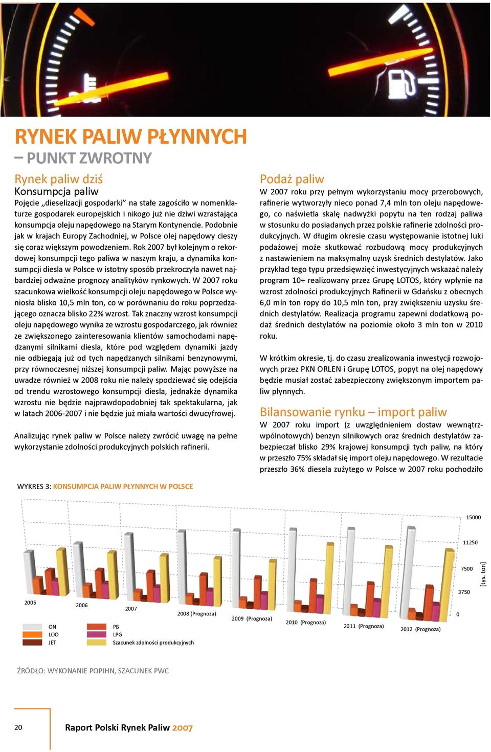 Rok 2007 był kolejnym o rekordowej konsumpcji tego paliwa w naszym kraju, a dynamika konsumpcji diesla w Polsce w istotny sposób przekroczyła nawet najbardziej odważne prognozy analityków rynkowych.