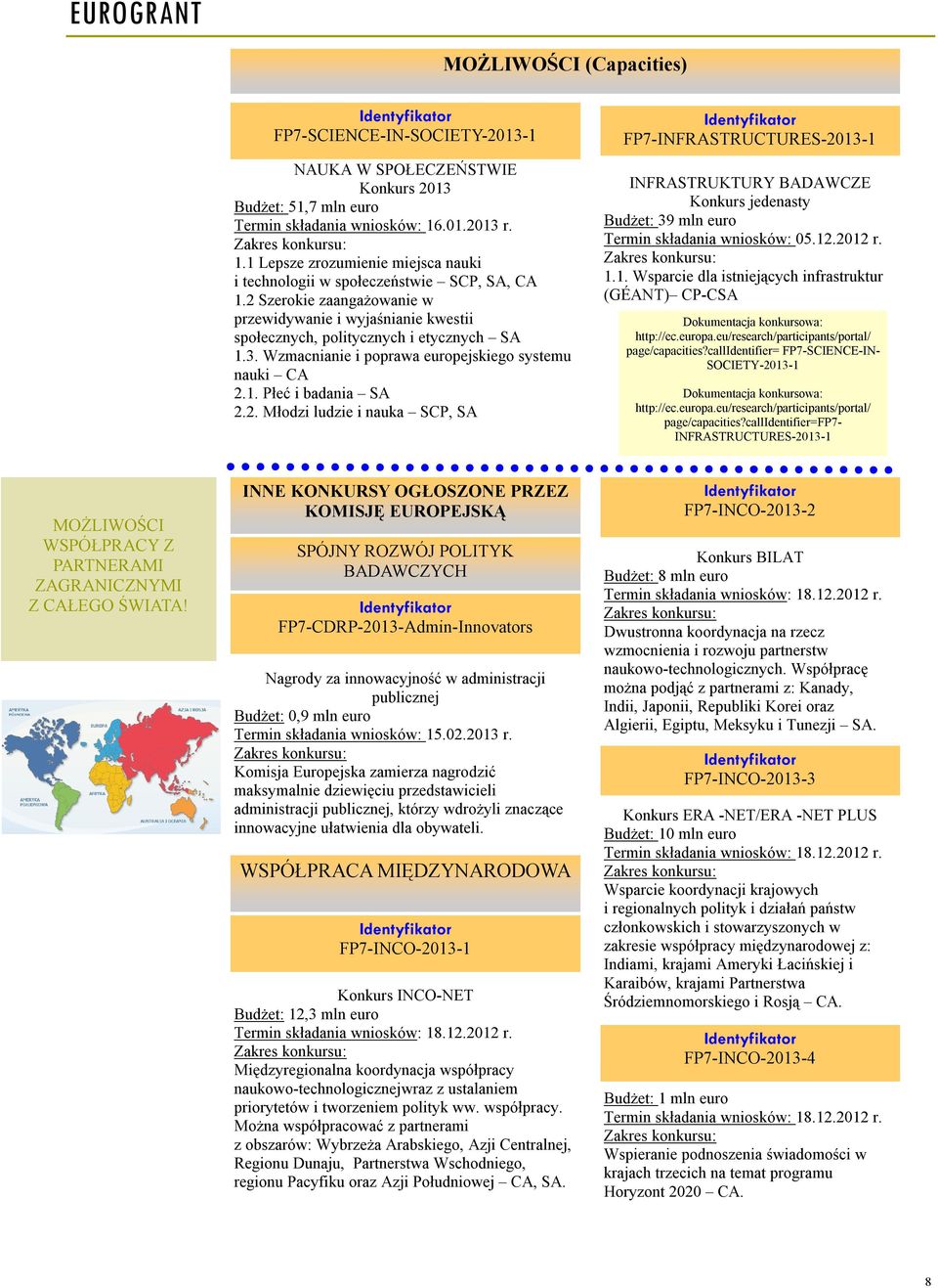 3. Wzmacnianie i poprawa europejskiego systemu nauki CA 2.