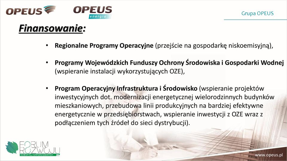 (wspieranie projektów inwestycyjnych dot.