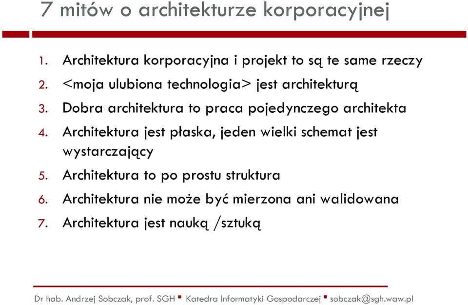 <moja ulubiona technologia> jest architekturą 3.