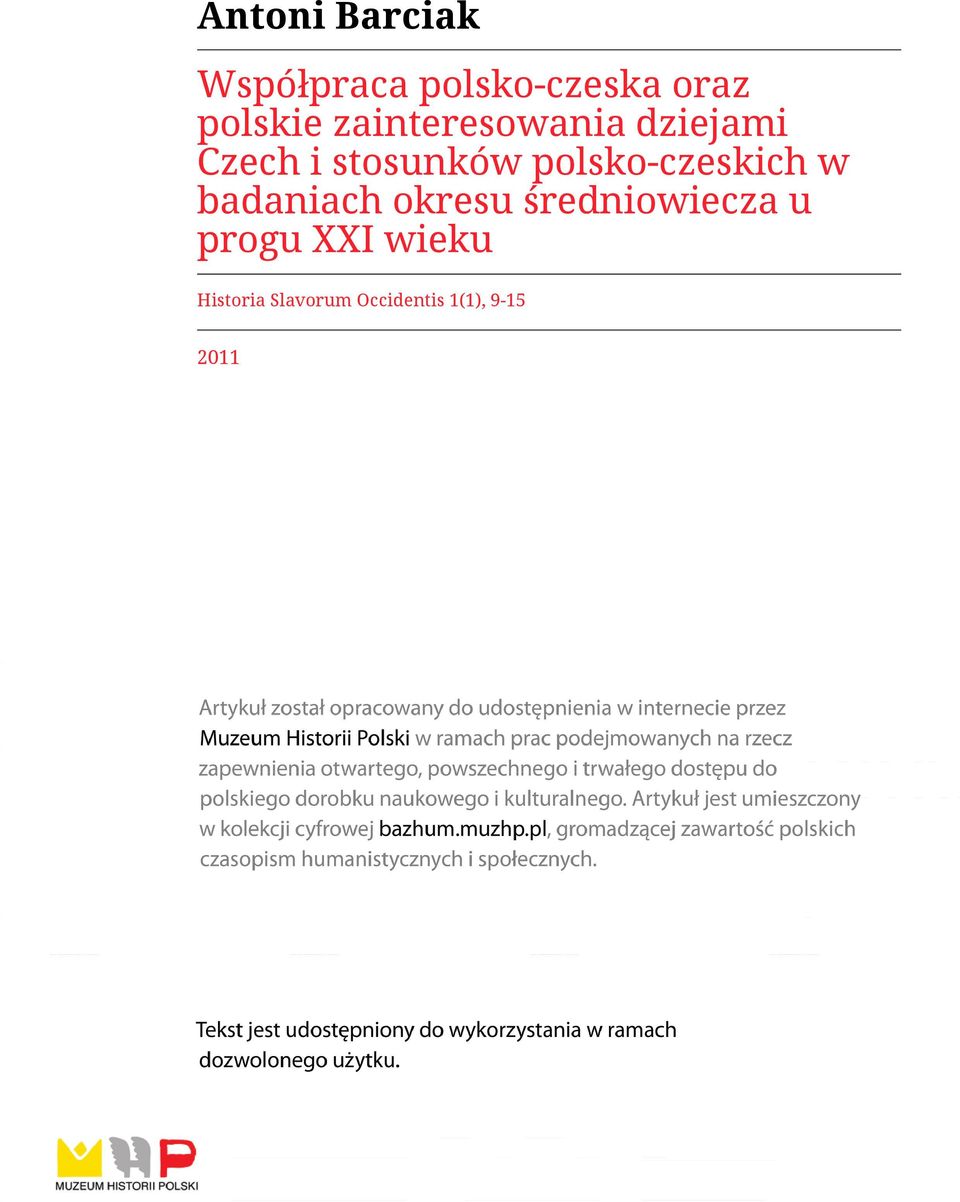 polsko-czeskich w badaniach okresu średniowiecza u