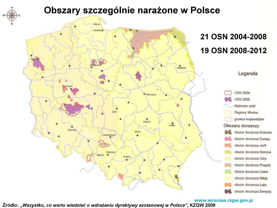 Polsce, KZGW 2008 Obszary szczególnie