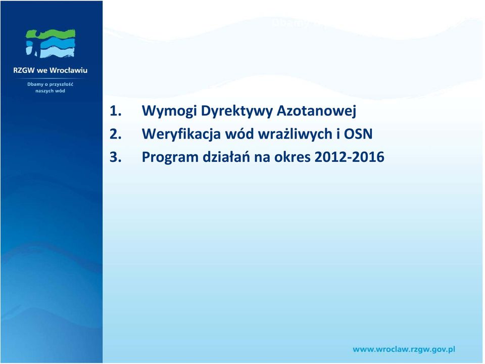 Weryfikacja wód