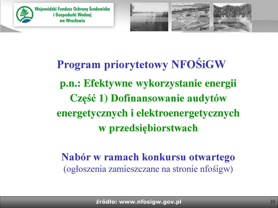 audytów energetycznych i elektroenergetycznych w