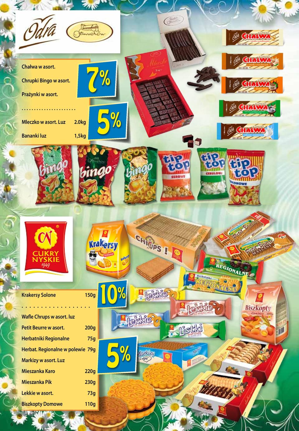 luz 10 Petit Beurre w asort. 200g Herbatniki Regionalne 75g Herbat.