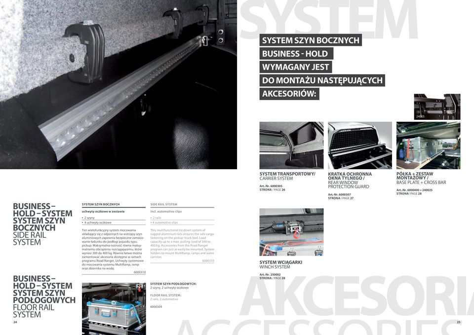 6000305 STRONA / page 26 KRATKA OCHRONNA OKNA TYLNEGO / Rear window protection guard Art.-Nr.