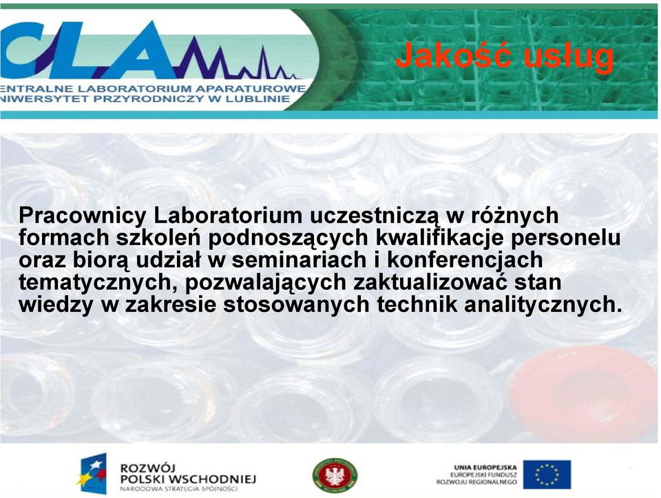 udział w seminariach i konferencjach tematycznych, pozwalających