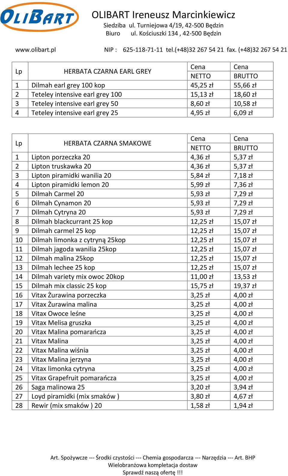 5,99 zł 7,36 zł 5 Dilmah Carmel 20 5,93 zł 7,29 zł 6 Dilmah Cynamon 20 5,93 zł 7,29 zł 7 Dilmah Cytryna 20 5,93 zł 7,29 zł 8 Dilmah blackcurrant 25 kop 12,25 zł 15,07 zł 9 Dilmah carmel 25 kop 12,25