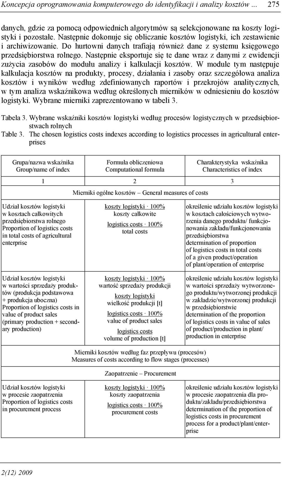 Następnie eksportuje się te dane wraz z danymi z ewidencji zużycia zasobów do modułu analizy i kalkulacji kosztów.