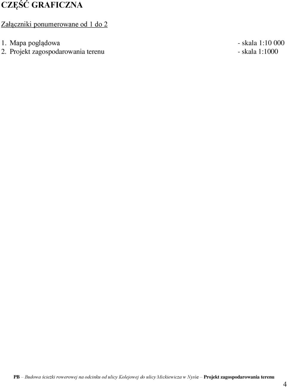 Projekt zagospodarowania terenu - skala 1:1000 PB Budowa