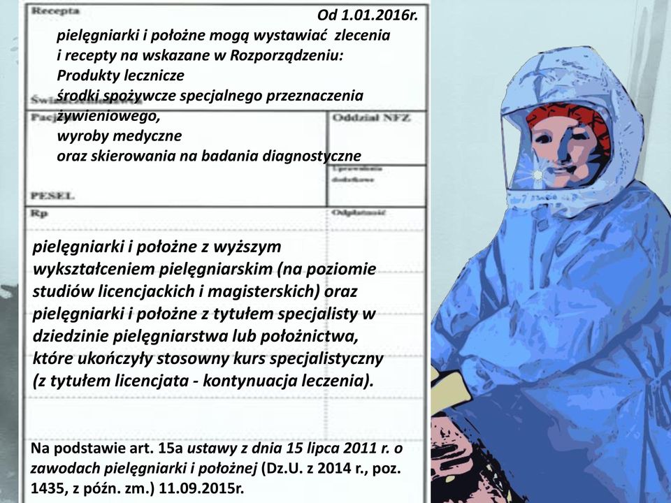 medyczne oraz skierowania na badania diagnostyczne pielęgniarki i położne z wyższym wykształceniem pielęgniarskim (na poziomie studiów licencjackich i magisterskich) oraz