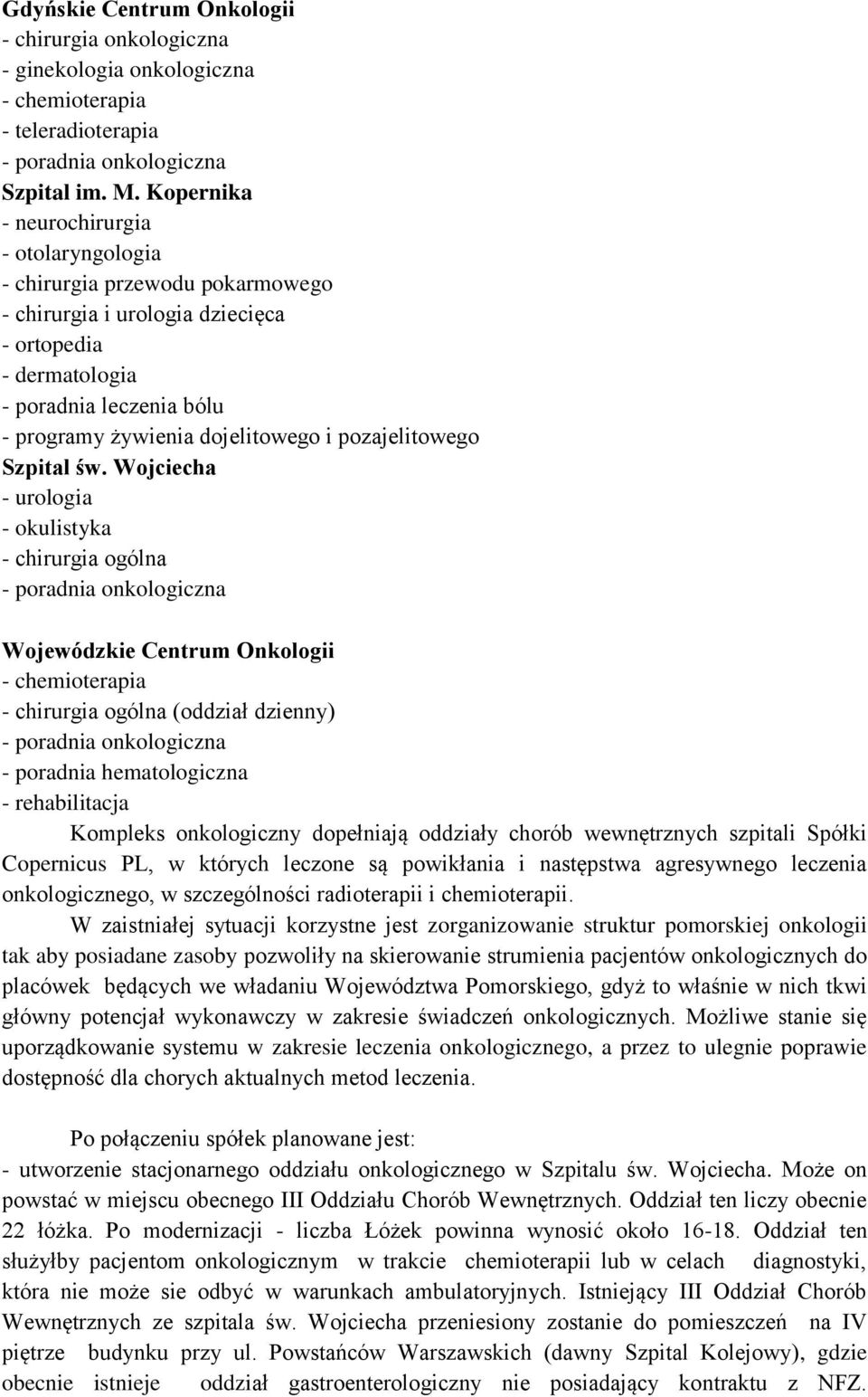 pozajelitowego Szpital św.