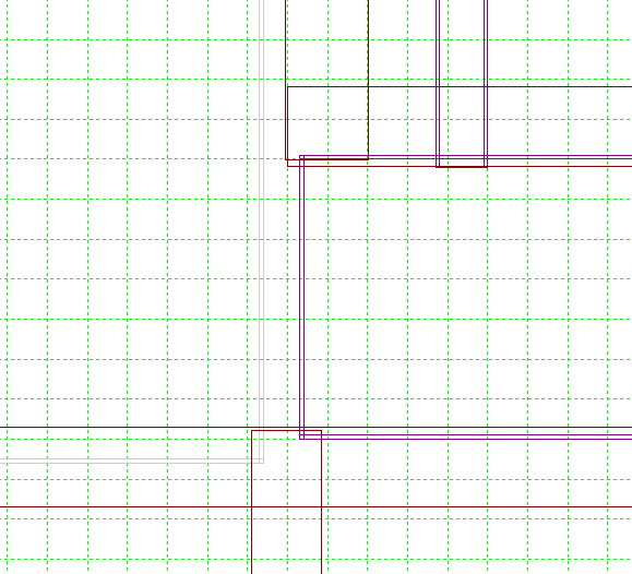 Rysunek 4.32: Schemat fragmentu próbki w okolicy lewego kontaktu prądowego, oznaczonego jako szare pole.