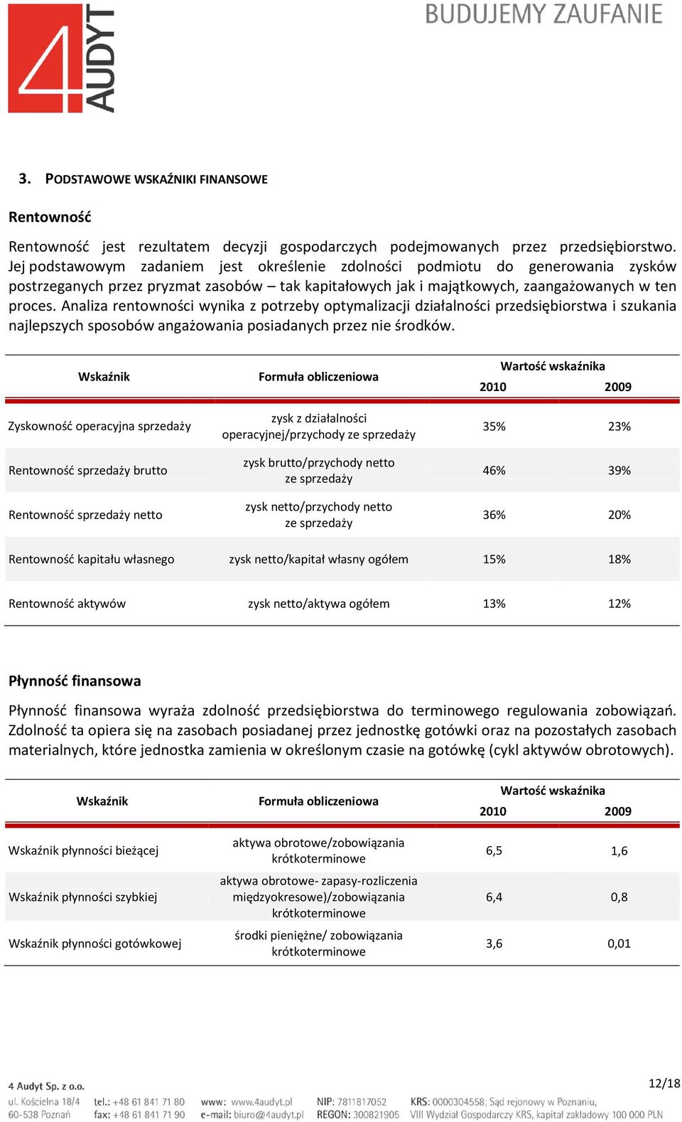Analiza rentowności wynika z potrzeby optymalizacji działalności przedsiębiorstwa i szukania najlepszych sposobów angażowania posiadanych przez nie środków.
