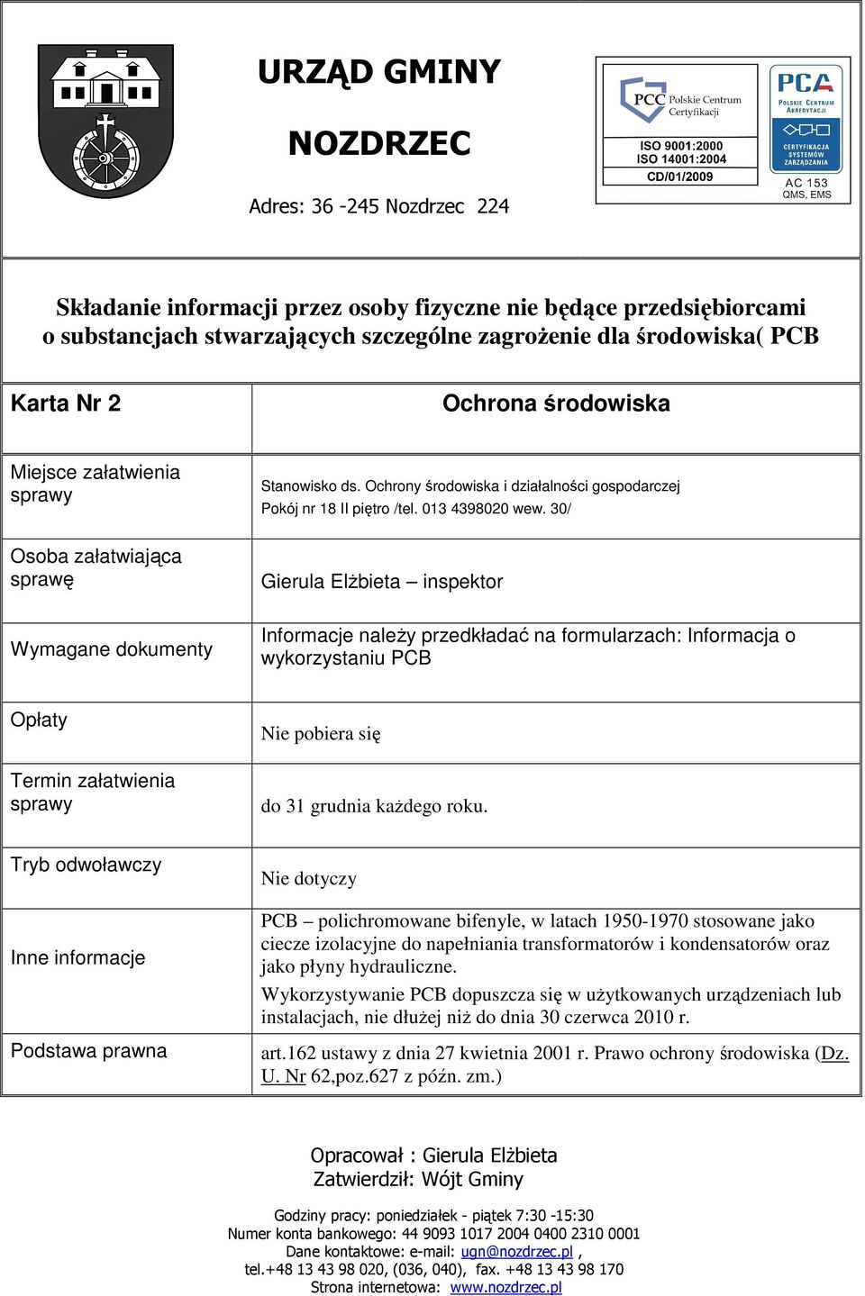 Nie dotyczy PCB polichromowane bifenyle, w latach 1950-1970 stosowane jako ciecze izolacyjne do napełniania transformatorów i kondensatorów oraz jako płyny hydrauliczne.