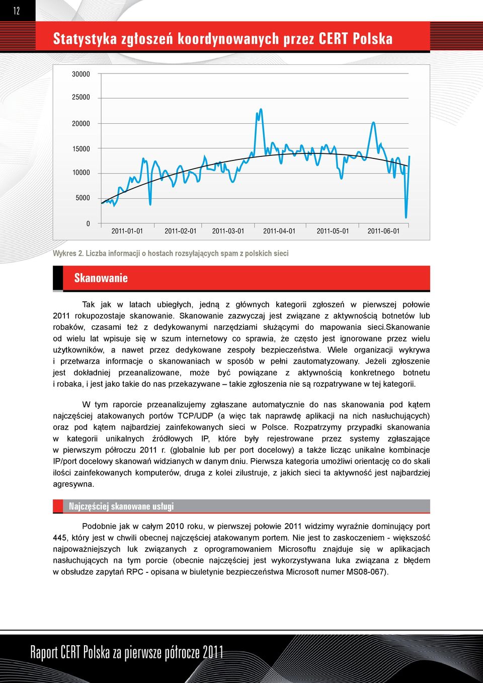 Skanowanie zazwyczaj jest związane z aktywnością botnetów lub robaków, czasami też z dedykowanymi narzędziami służącymi do mapowania sieci.