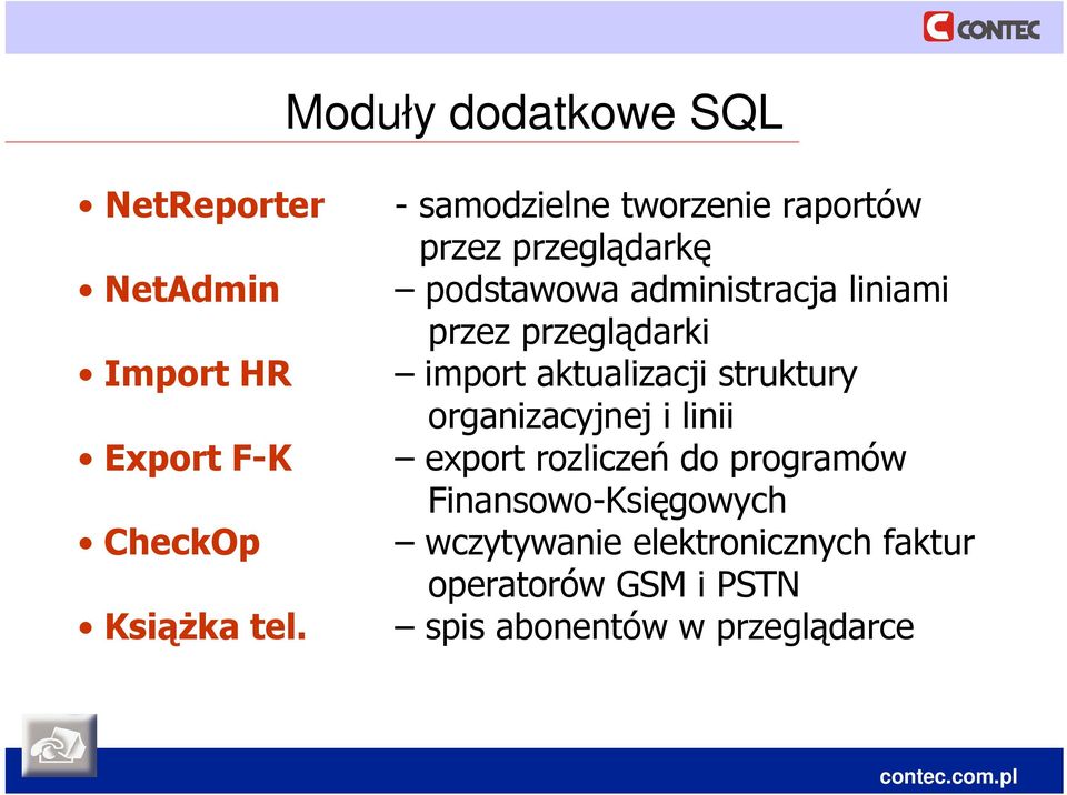 przeglądarki import aktualizacji struktury organizacyjnej i linii export rozliczeń do