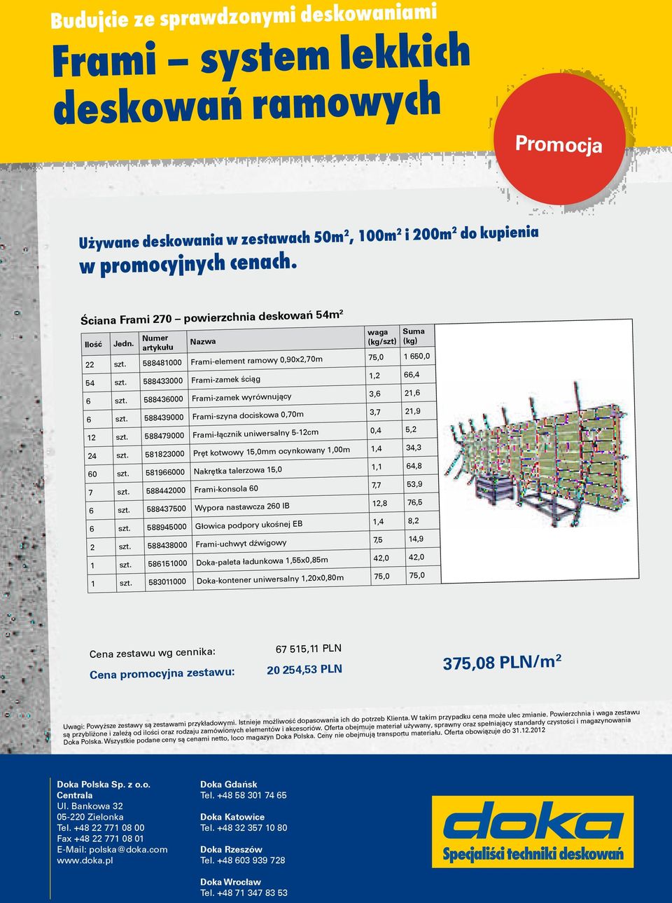 5883000 Pręt kotwow 5,0mm ocnkowan,00m 34,3 0 589000 Nakrętka talerzowa 5,0 4,8 7 58844000 Fra-konsola 0 53,9 588437500 Wpora nastawcza 0 IB,8 7,5 588945000 Gowca podpor ukośnej EB 8, 588438000