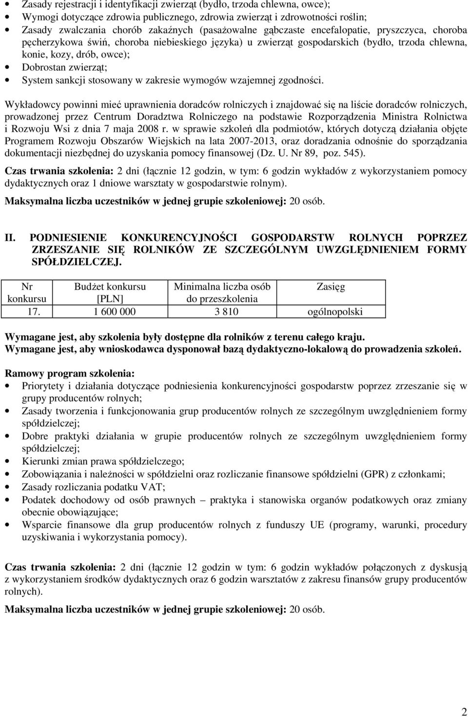 zwierząt; System sankcji stosowany w zakresie wymogów wzajemnej zgodności.