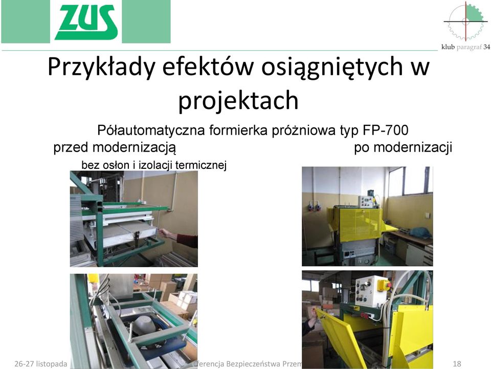 próżniowa typ FP-700 przed modernizacją