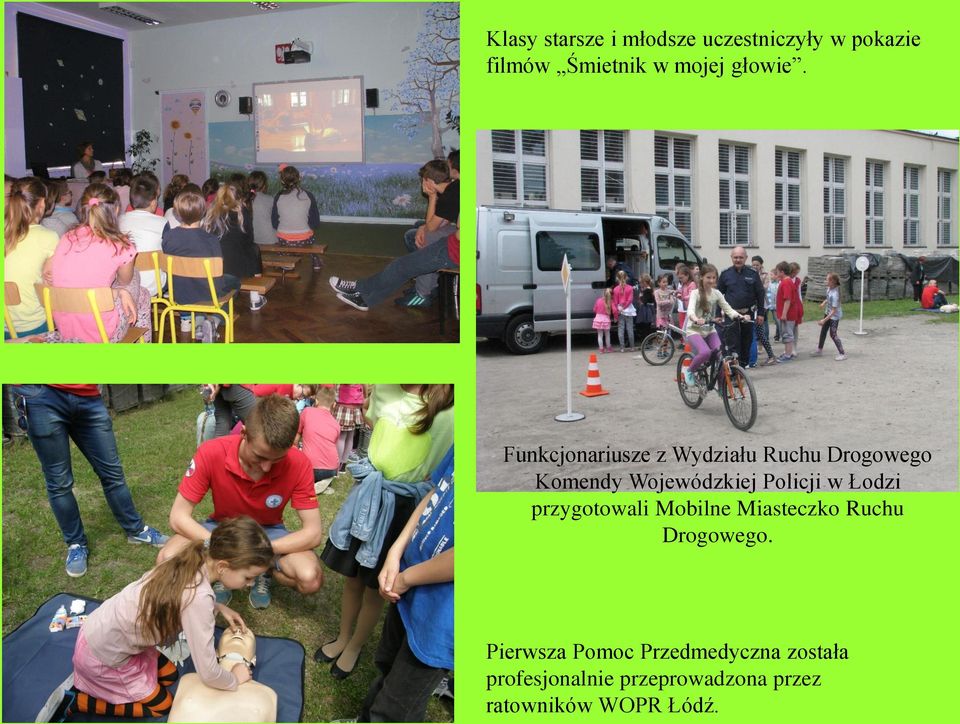 Funkcjonariusze z Wydziału Ruchu Drogowego Komendy Wojewódzkiej Policji w