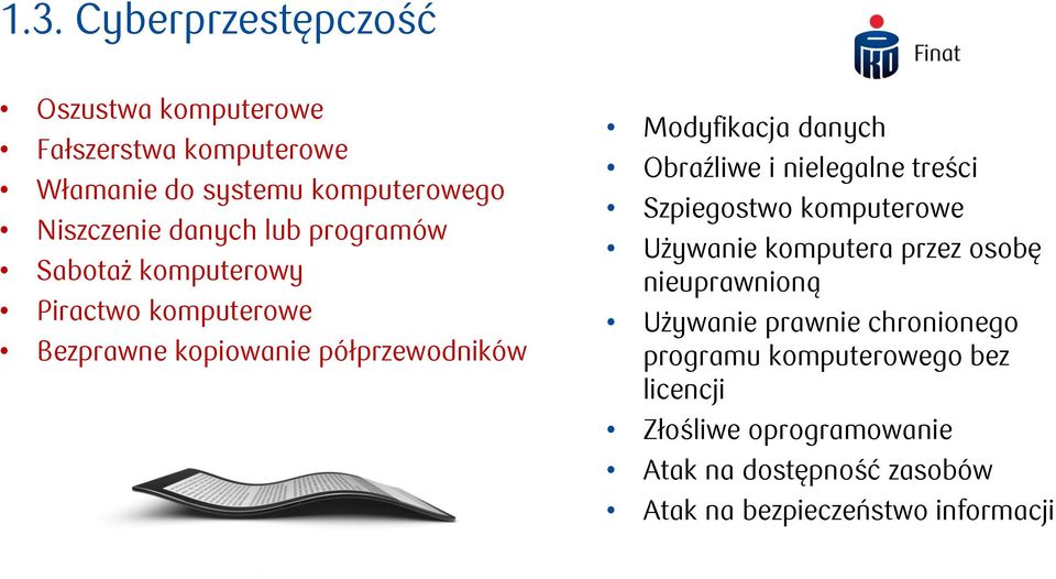 Obraźliwe i nielegalne treści Szpiegostwo komputerowe Używanie komputera przez osobę nieuprawnioną Używanie prawnie