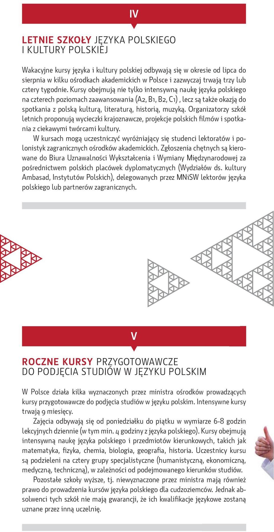 Kursy obejmują nie tylko intensywną naukę języka polskiego na czterech poziomach zaawansowania (A2, B1, B2, C1), lecz są także okazją do spotkania z polską kulturą, literaturą, historią, muzyką.
