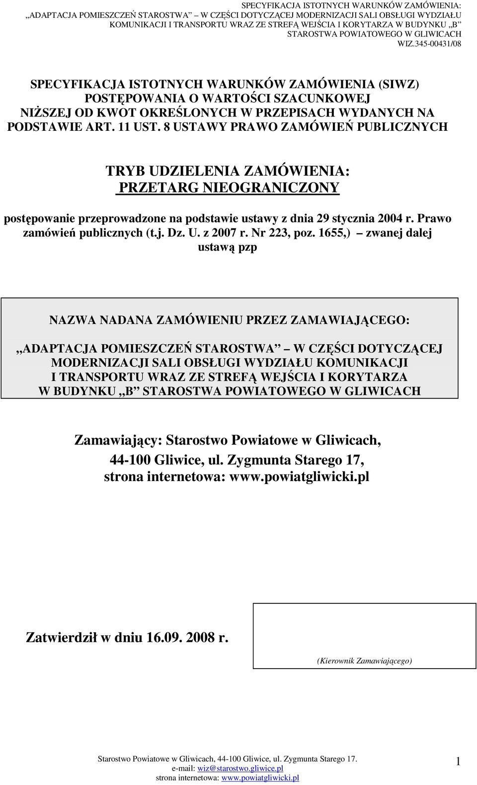 j. Dz. U. z 2007 r. Nr 223, poz.