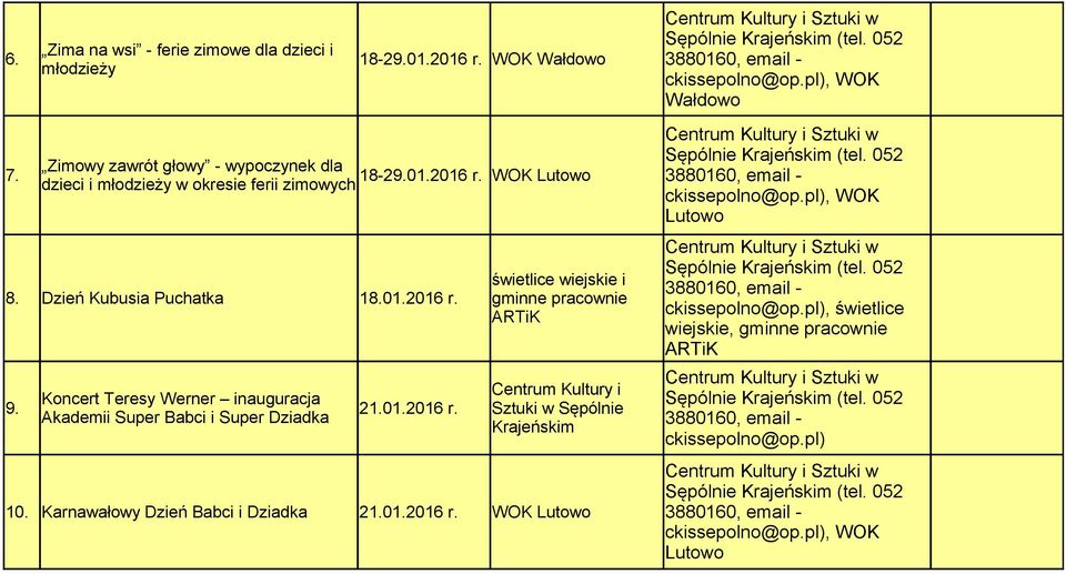 Karnawałowy Dzień Babci i Dziadka 21.01.2016 r.