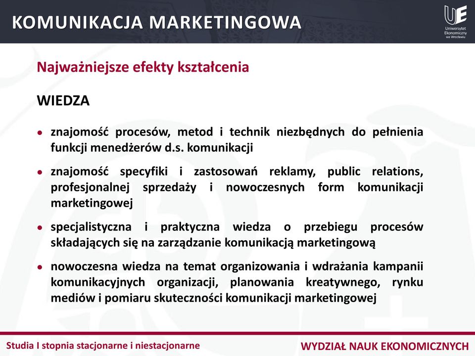 tałcenia WIEDZA znajomość procesó