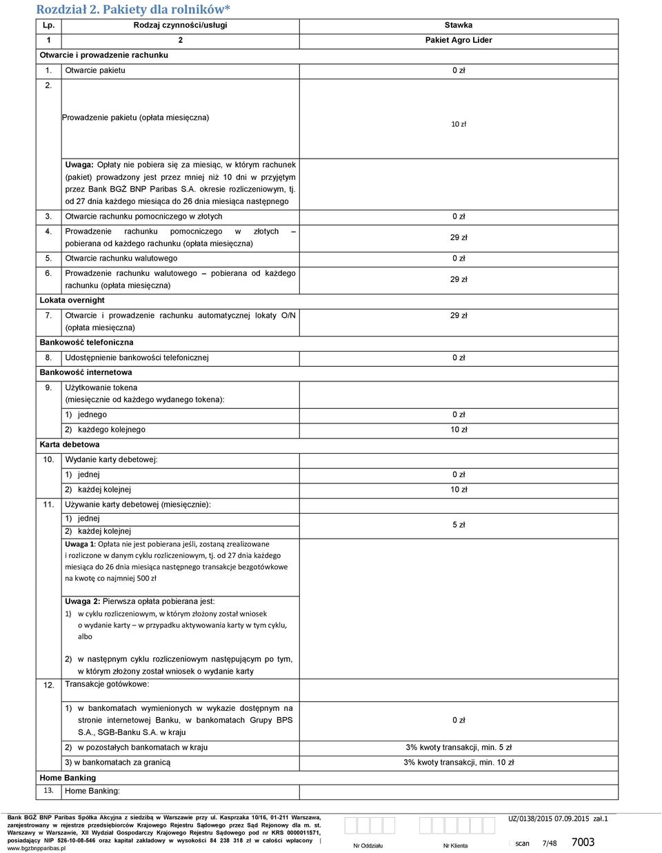 okresie rozliczeniowym, tj. od 27 dnia każdego miesiąca do 26 dnia miesiąca następnego 3. Otwarcie rachunku pomocniczego w złotych 4.