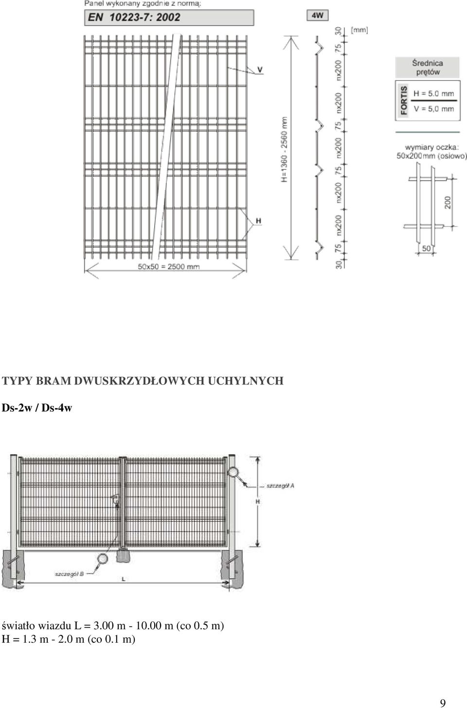 wiazdu L = 3.00 m - 10.