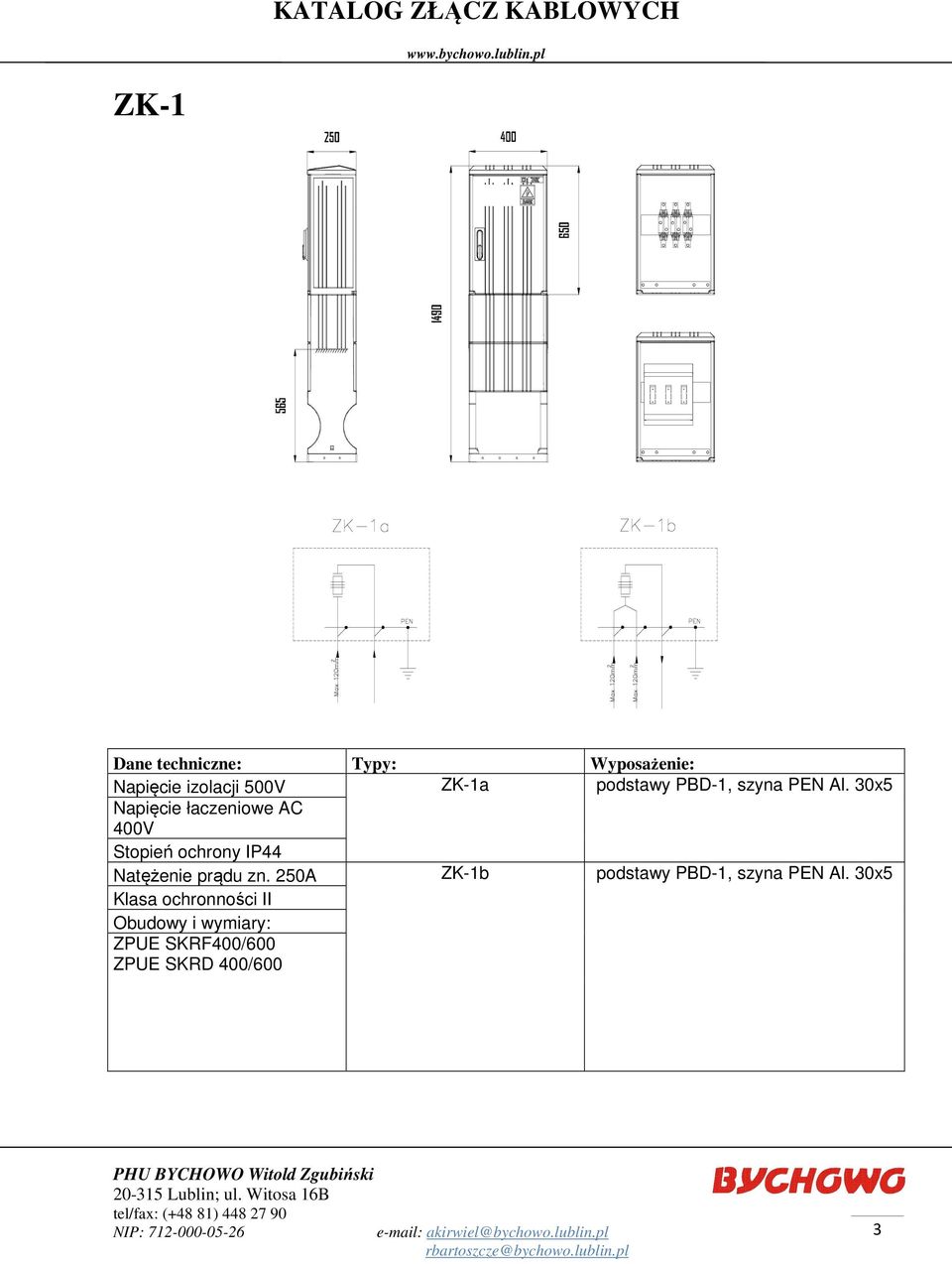 30x5 Napięcie łaczeniowe AC 400V ZK-1b