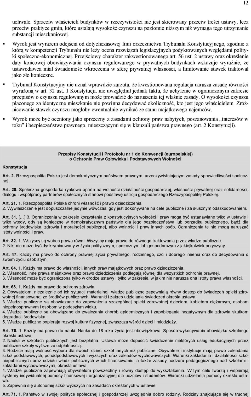 substancji mieszkaniowej.