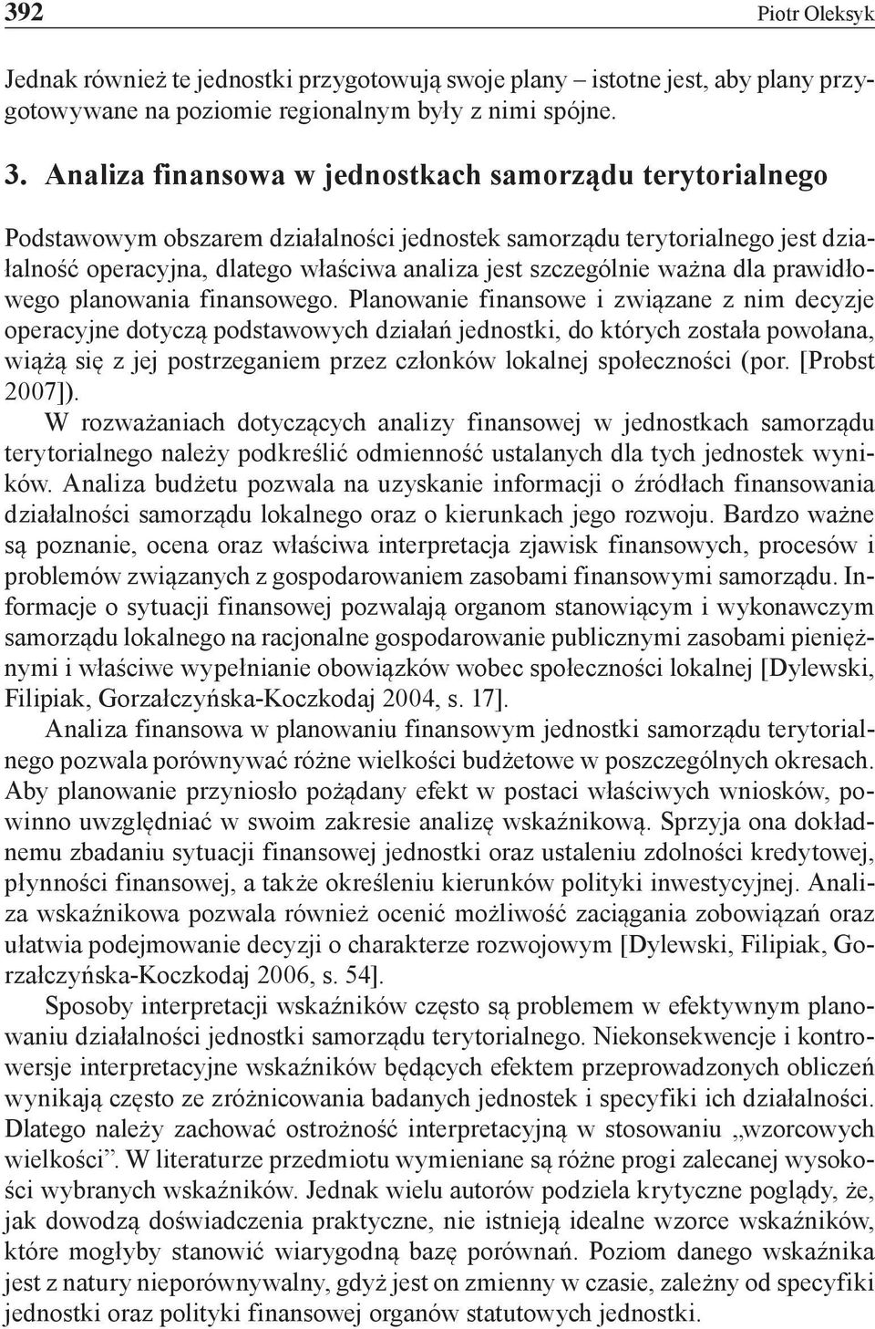 ważna dla prawidłowego planowania finansowego.