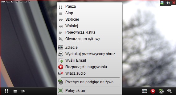 W odróżnieniu od wyszukiwania nagrań wyświetlana jest tylko lista nagranych plików podczas gdy na diagramie czasowym pokazane jest tylko aktualnie odtwarzane nagranie. UWAGA!