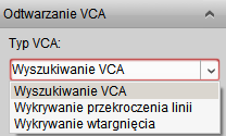 UWAGA! - do każdego z ww. typów wyszukiwania, muszą zostać aktywowane inne funkcje kamery stąd też istnieje możliwość, że jeden z nich będzie działał prawidłowo podczas gdy inny już nie.