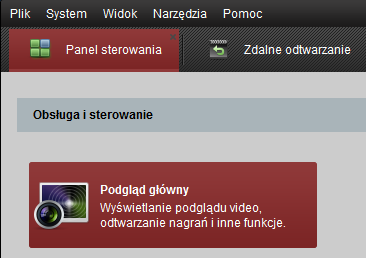 4 Podgląd główny 4.1 Uruchomienie funkcji podglądu na żywo.