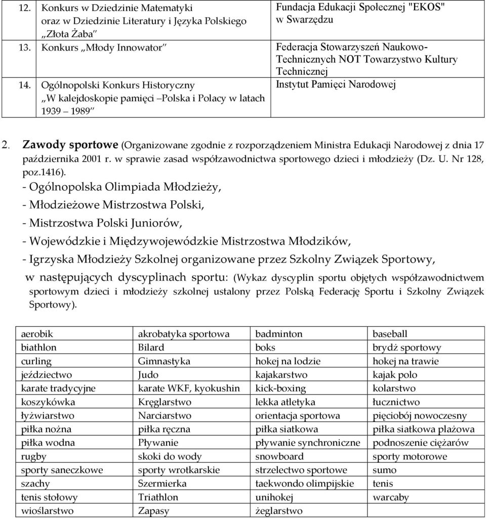 Ogólnopolski Konkurs Historyczny W kalejdoskopie pamięci Polska i Polacy w latach 1939 1989 Instytut Pamięci Narodowej 2.