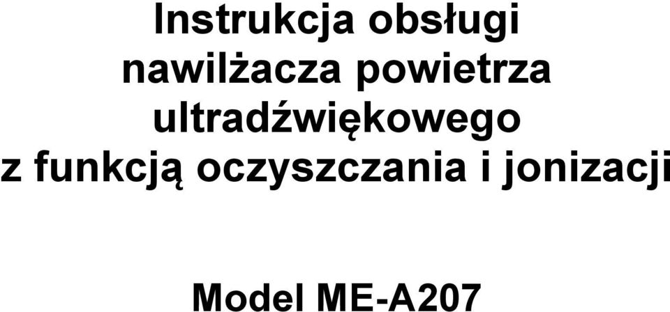 ultradźwiękowego z funkcją