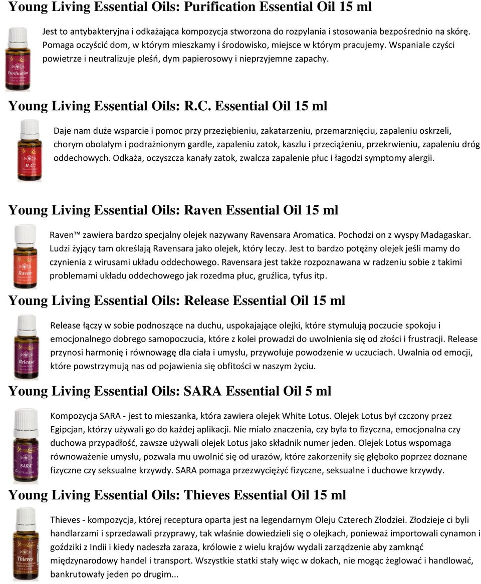 Young Living Essential Oils: R.C.