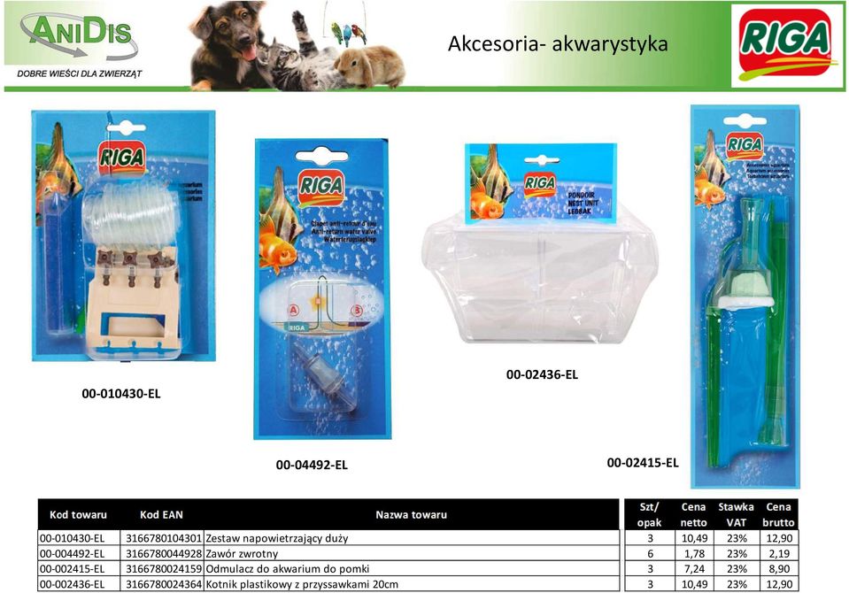 Zawór zwrotny 6 1,78 23% 2,19 00-002415-EL 3166780024159 Odmulacz do akwarium do pomki 3
