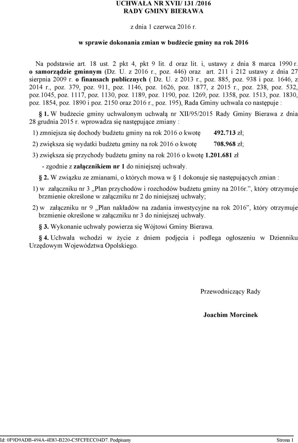 938 i poz. 1646, z 2014 r., poz. 379, poz. 911, poz. 1146, poz. 1626, poz. 1877, z 2015 r., poz. 238, poz. 532, poz.1045, poz. 1117, poz. 1130, poz. 1189, poz. 1190, poz. 1269, poz. 1358, poz.