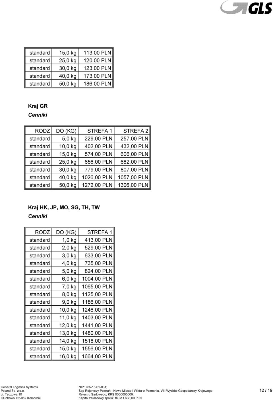 529,00 PLN 3,0 kg 633,00 PLN 4,0 kg 735,00 PLN 5,0 kg 824,00 PLN 6,0 kg 1004,00 PLN 7,0 kg 1065,00 PLN 8,0 kg 1125,00 PLN 9,0 kg 1186,00 PLN 10,0 kg 1246,00 PLN 11,0 kg 1403,00 PLN 12,0 kg